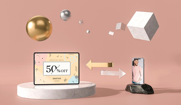 Transfer From Digital Tablet To Mobile Mock-Up Psd