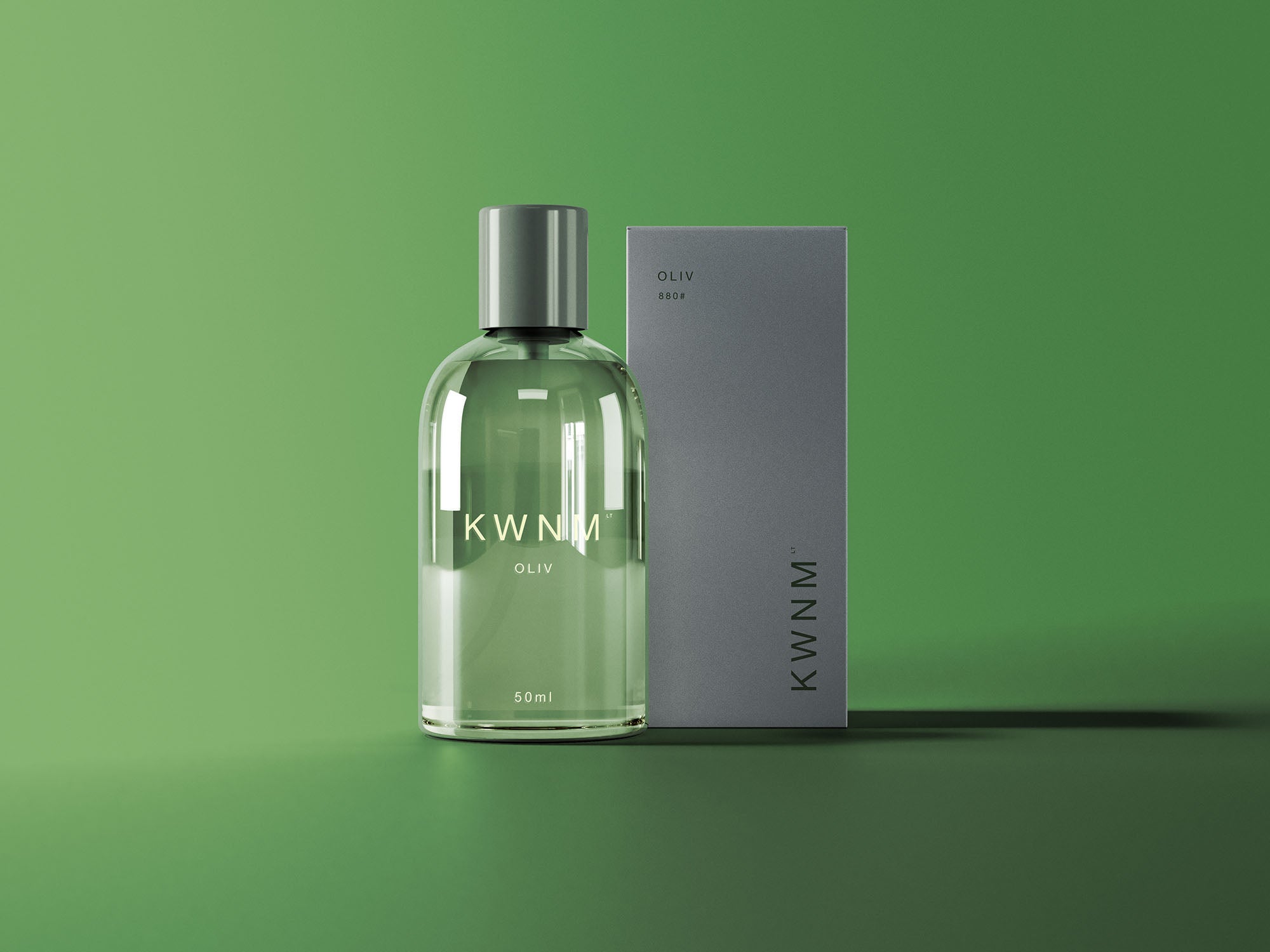 Transparent Bottle Packaging Mockup