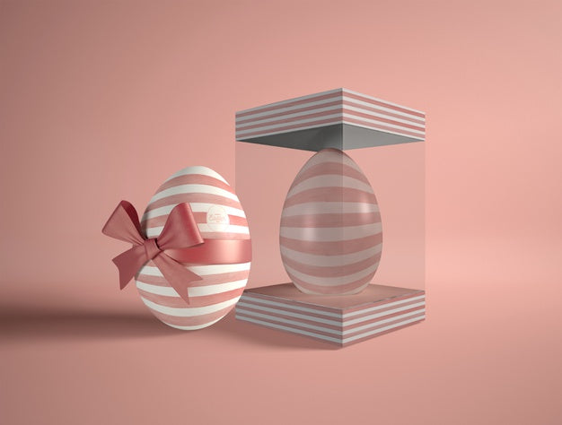 Transparent Box With Easter Egg Psd - Mockup Hunt