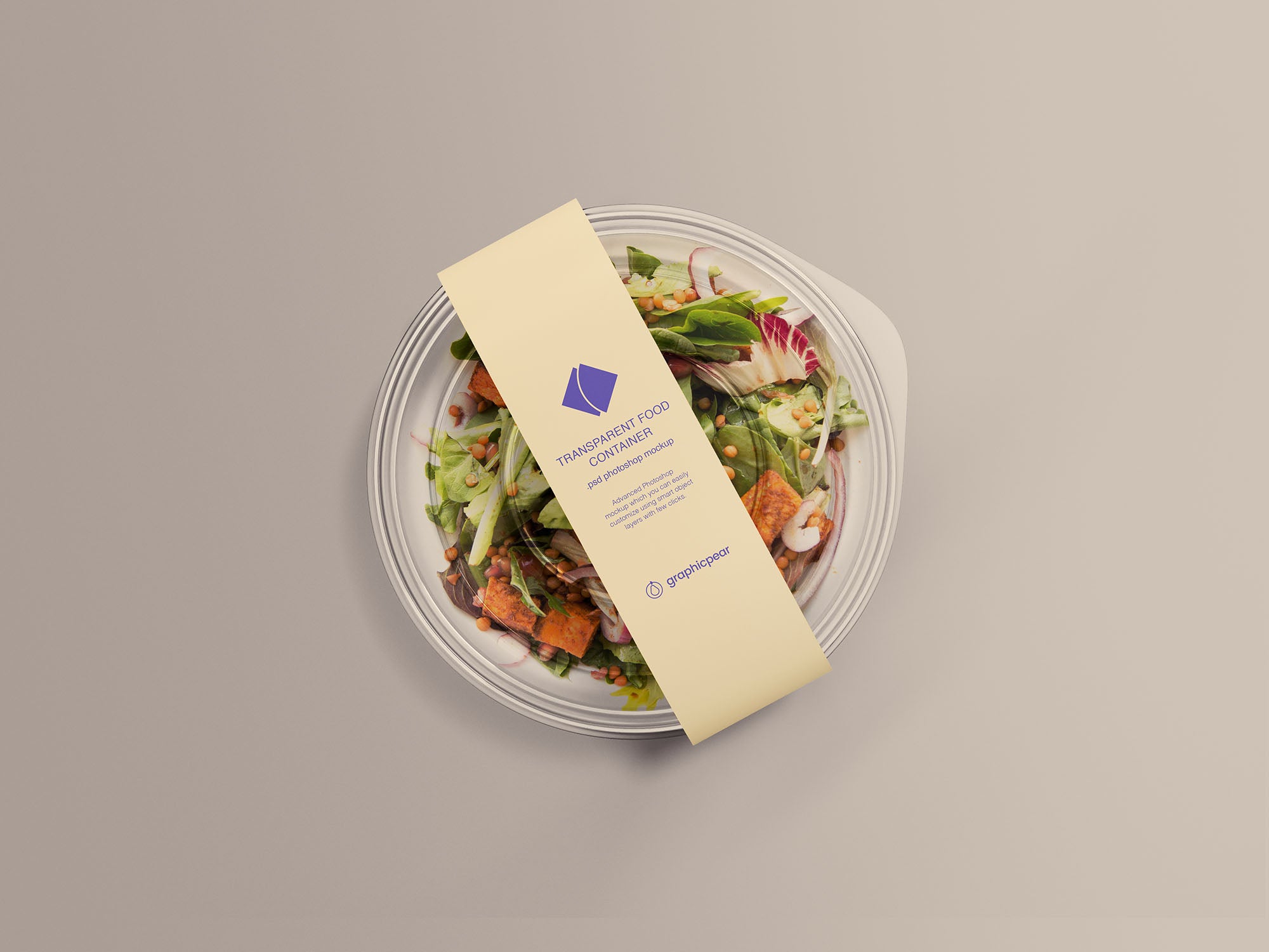 Transparent Food Container Mockup