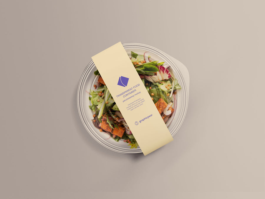 Transparent Food Container Mockup