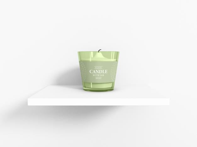 Transparent Glass Candle Jar Mockup Psd
