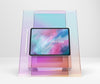 Transparent Glass Mock-Up Tablet Support Psd