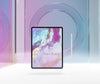 Transparent Glass With Tablet Device Psd
