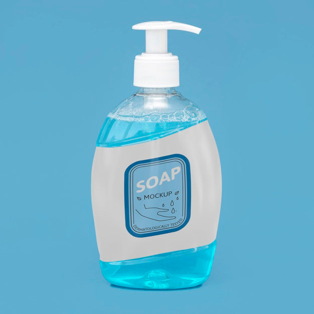 Transparent Plastic Bottle Of Liquid Soap Psd