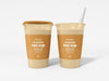 Transparent Plastic Bubble Tea Cup With Straw Mockup Psd
