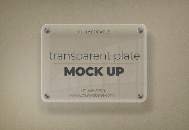 Transparent Plate Mockup Psd