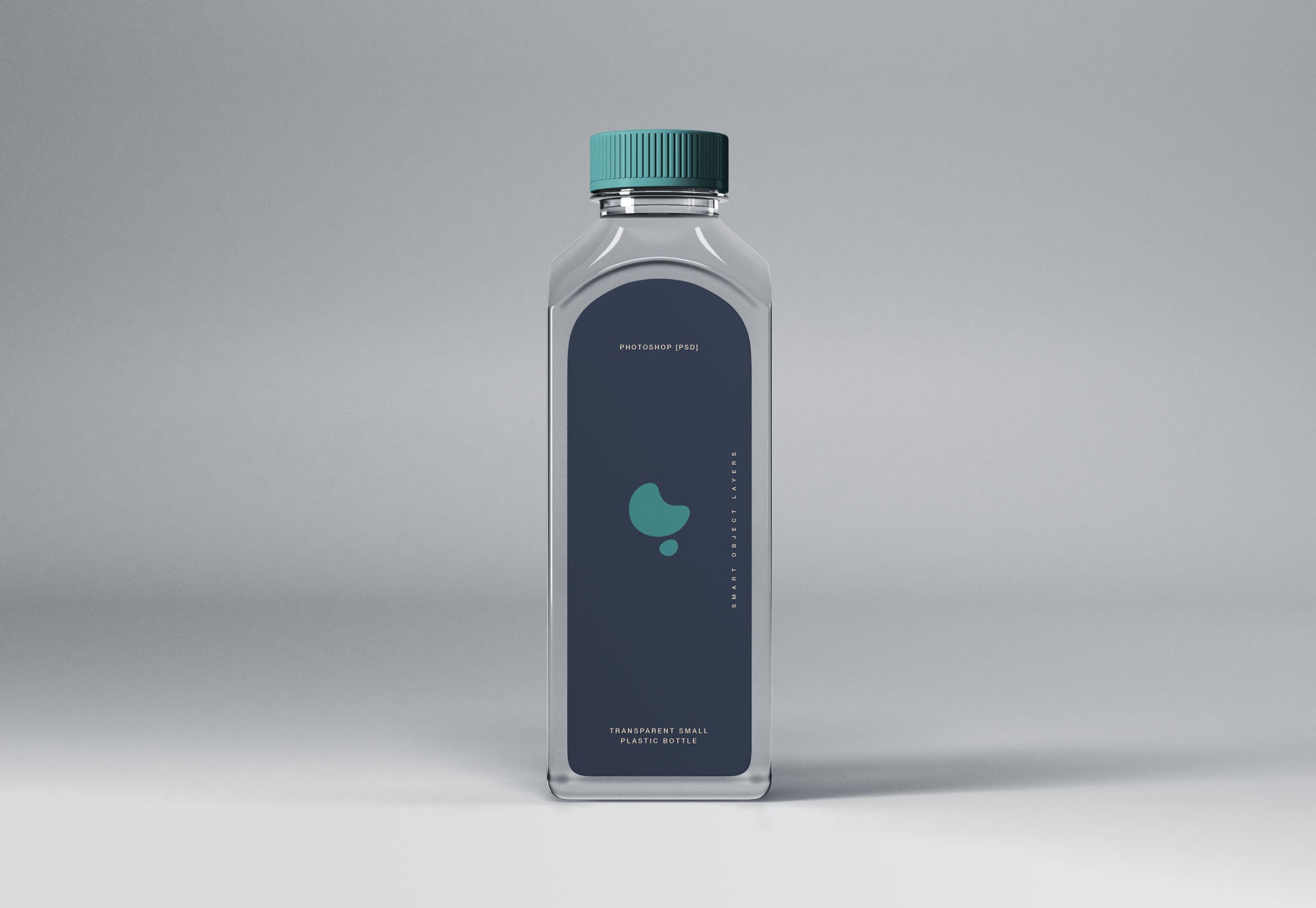 Transparent Small Plastic Bottle Mockup