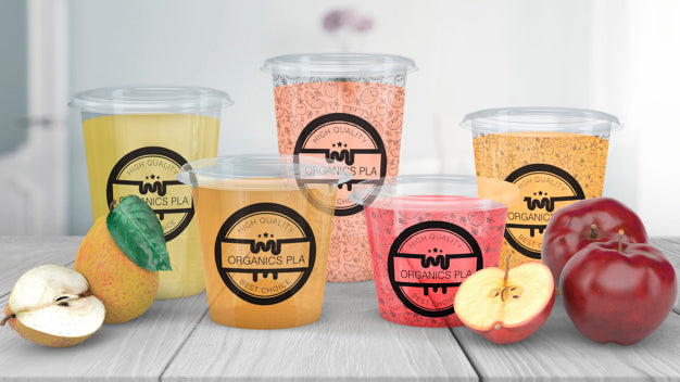 Transparent Smoothie Glass Mockup Psd