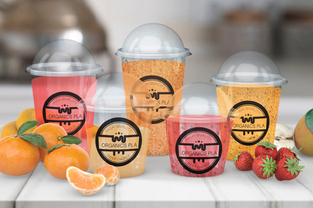 Transparent Smoothie Glass Mockup Psd