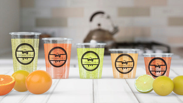 Transparent Smoothie Glass Mockup Psd