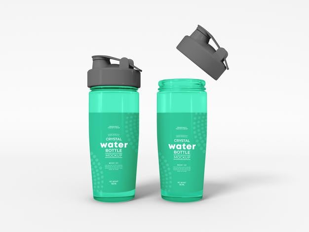 Transparent Water Sipper Container Mockup Psd