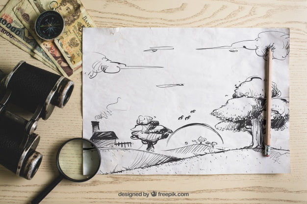 Travel Composition With Paper Psd