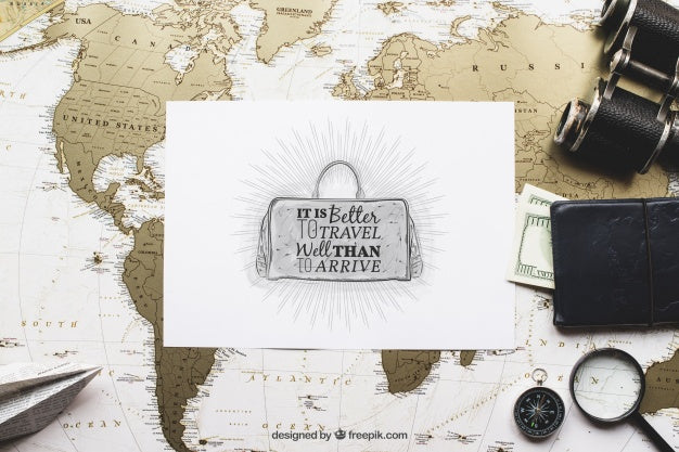 Travel Concept With Paper Psd