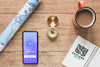 Travel Concept With Phone Mockup Psd