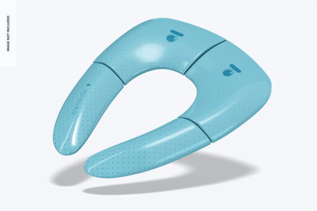 Travel Folding Potty Seat Mockup, Falling Psd