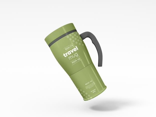Travel Mug With Protective Cover Mockup Psd