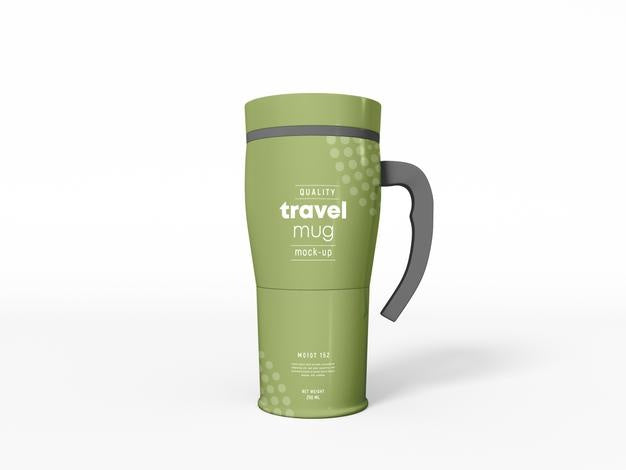 Travel Mug With Protective Cover Mockup Psd