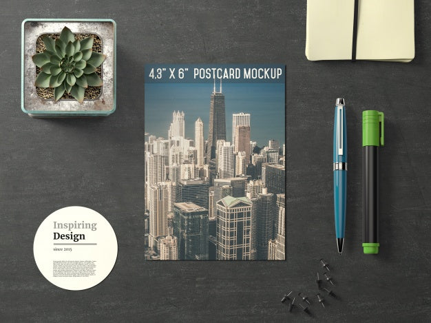 Travel Postcard Mock Up Psd