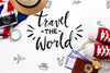 Travel The World Message With Mock-Up Psd