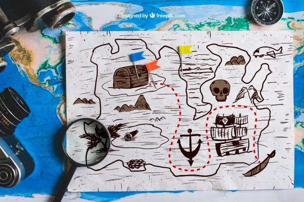 Treasure Map Concept Psd