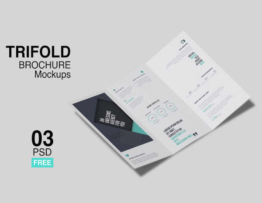 Tri-Fold Brochure Mockup Pack