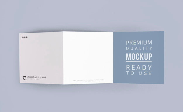 Tri-Fold Brochure Mockup Printed Materials Psd
