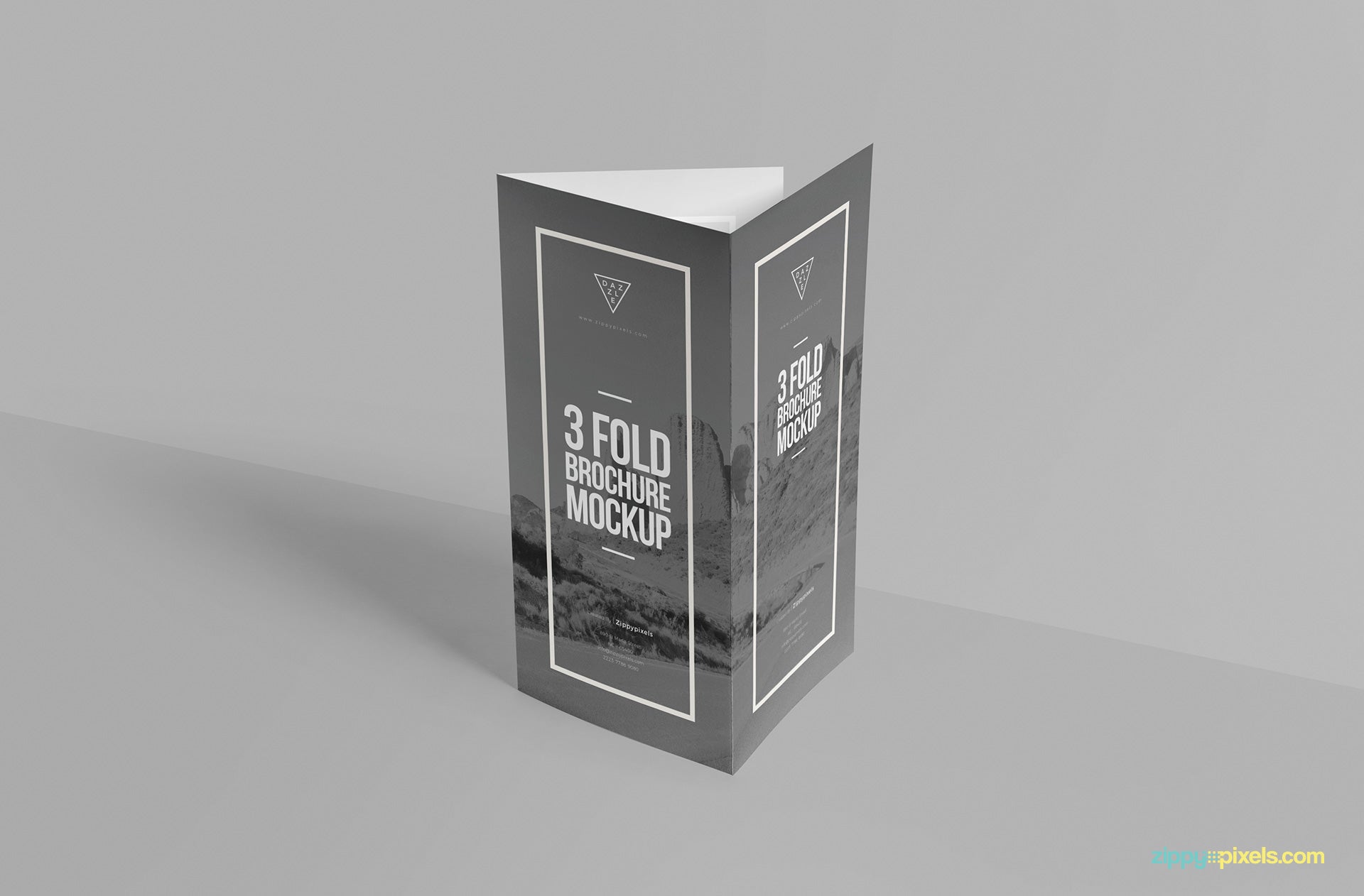Elegant Tri Fold Brochure Mockup