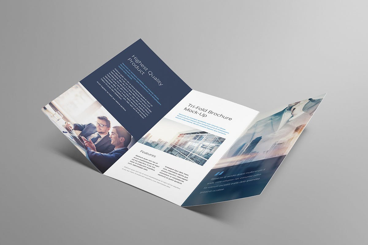 Tri-Fold Brochure Mockup