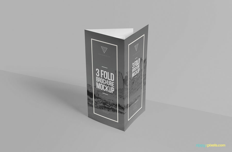 Elegant Tri Fold Brochure Mockup