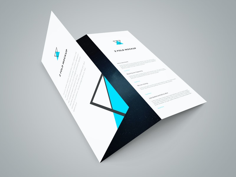 Tri Fold Brochure Psd Mockup