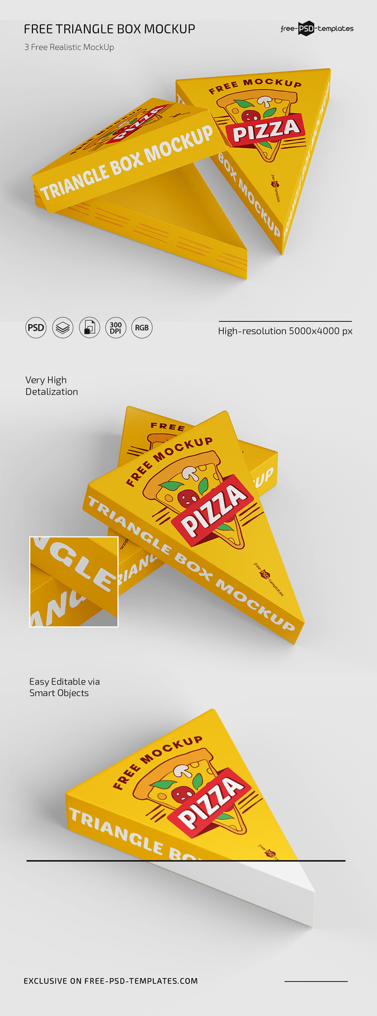 Triangle Poster. Box Triangle Box Packaging Mockup