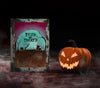 Trick Or Treat Broken Glass And Carved Pumpkin Psd