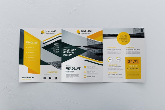 Trifold Brochure Concept Mock-Up Psd
