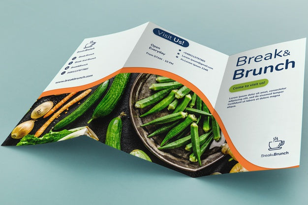 Trifold Brochure Concept Mock-Up Psd