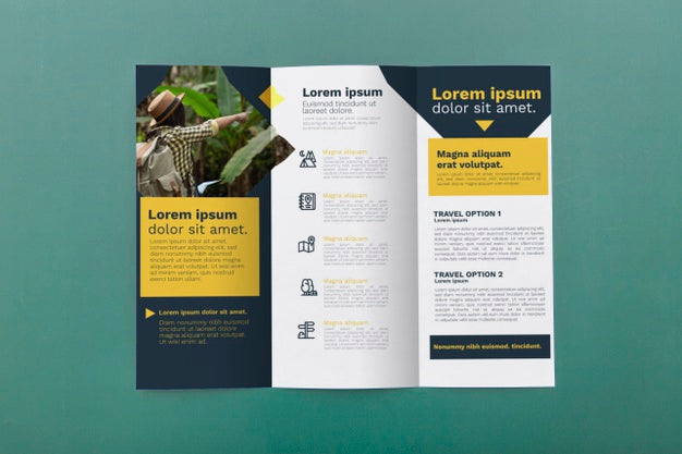 Trifold Brochure Concept Mock-Up Psd