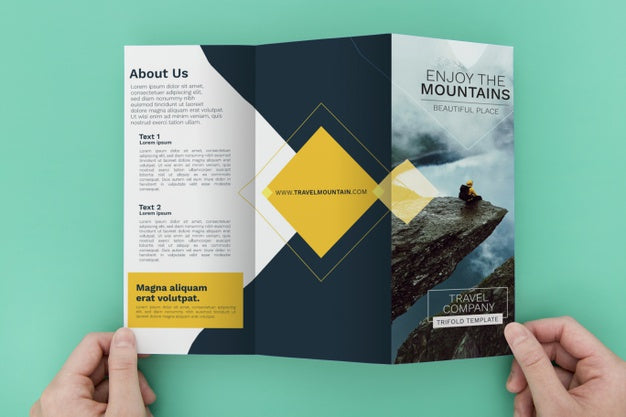 Trifold Brochure Concept Mock-Up Psd