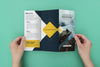 Trifold Brochure Concept Mock-Up Psd