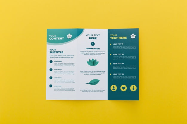 Trifold Brochure Concept Mock-Up Psd