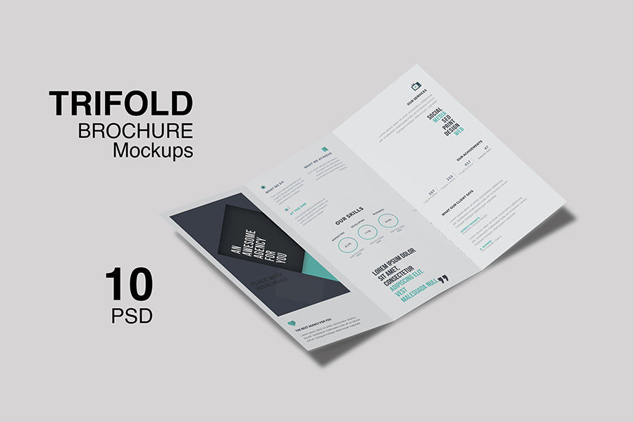 Trifold Brochure Mockup For Business