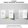 Trifold Brochure Or Invitation Mockup On Gray Background Psd