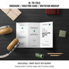Trifold Brochure Or Invitation Mockup With Still Life Concept Psd