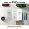 Trifold Brochure Or Invitation Mockup With Still Life Concept Psd