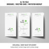 Trifold Brochure Or Invitation Mockups Next To Each Other Psd