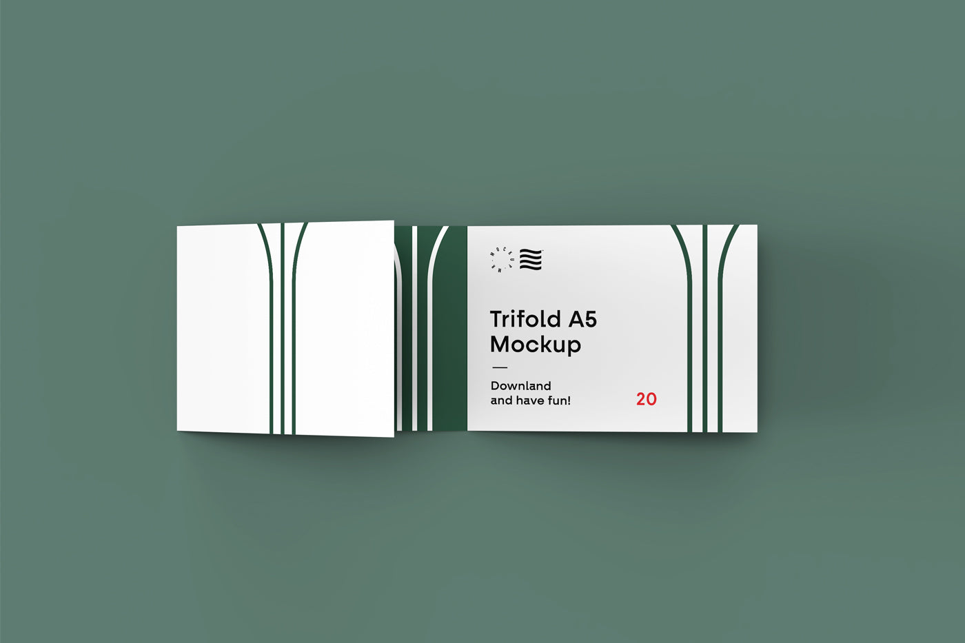 Trifold Landscape Brochure Mockup