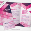 Trifold With Pink Triangles Psd