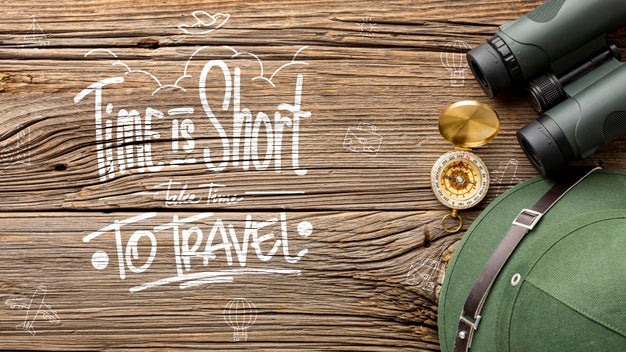 Trip Tools Beside Quotation For Traveling Psd