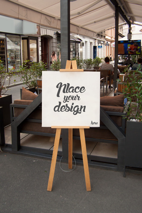 Tripod Easel Psd Mockup