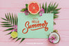 Tropical Summer Composition With Paper Psd