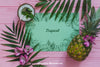 Tropical Summer Concept With Pineapple Psd